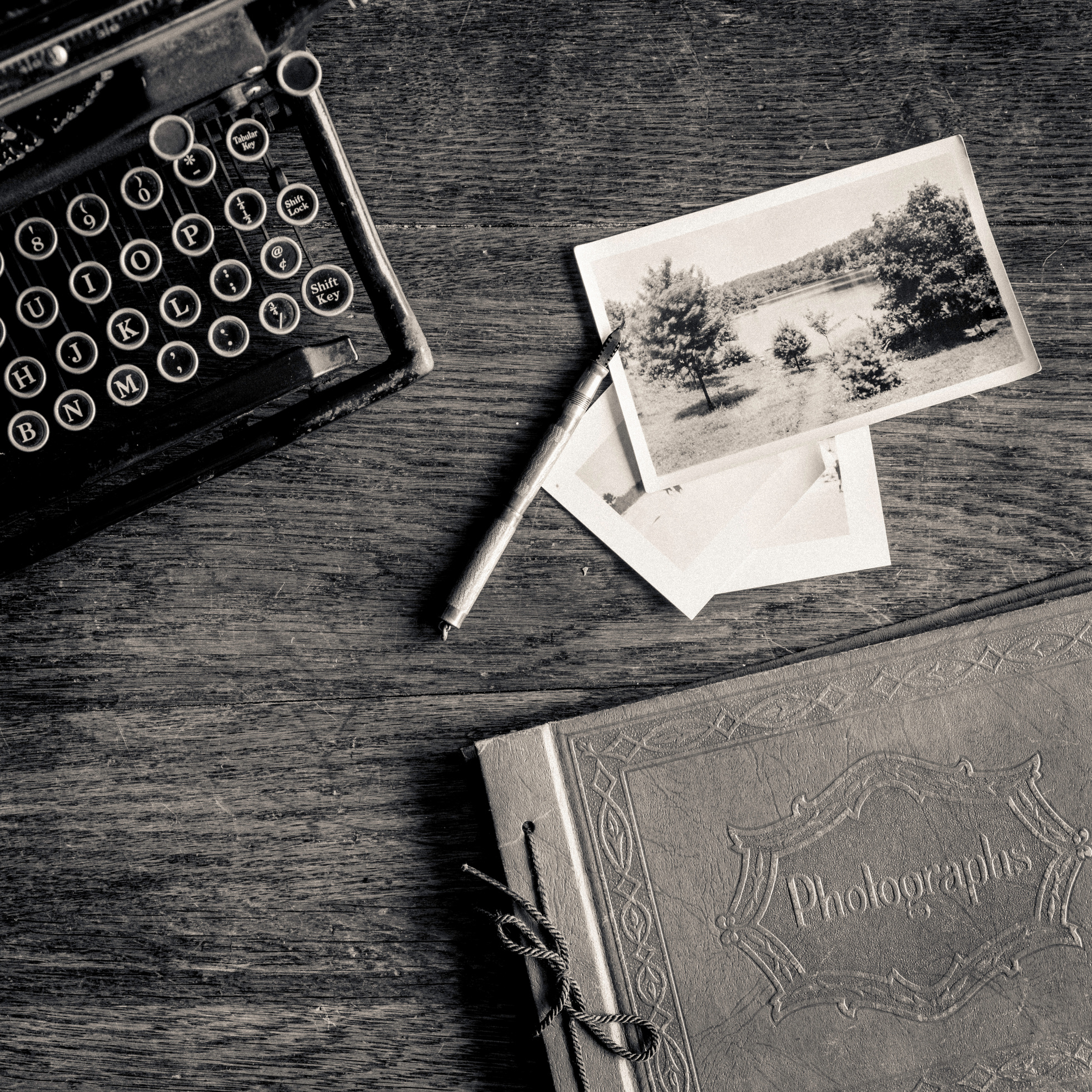 Antique Typewriter, Photos and Photo Album Black & White